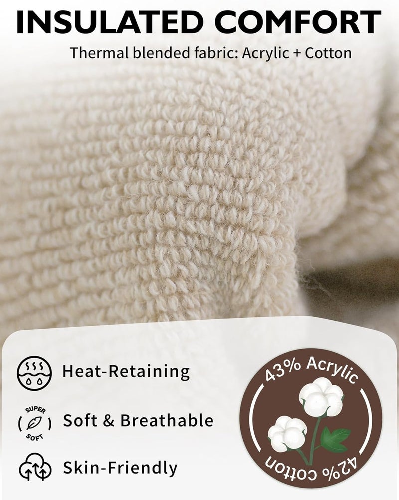 CLOSEMATE Womens Thick Full Cushioned Thermal Warm Boot Socks for Winter 3 Pairs - Image 4